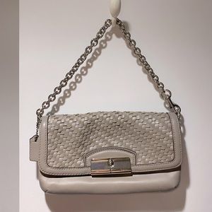 Coach Gray Swinger Leather Clutch